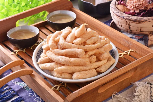 Fish crisps is a popular snack in the Tamsui area of New Taipei City.  