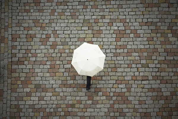 Fehér napernyő — Stock Fotó