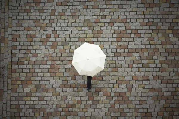 Witte paraplu — Stockfoto