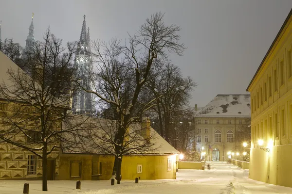 Praagse burcht in de winter — Stockfoto