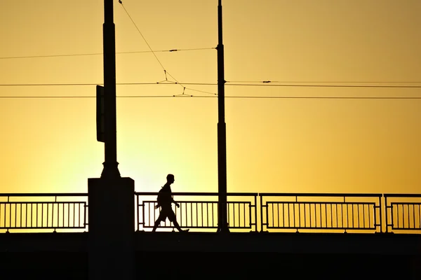 Person on the bridge — Stock Photo, Image