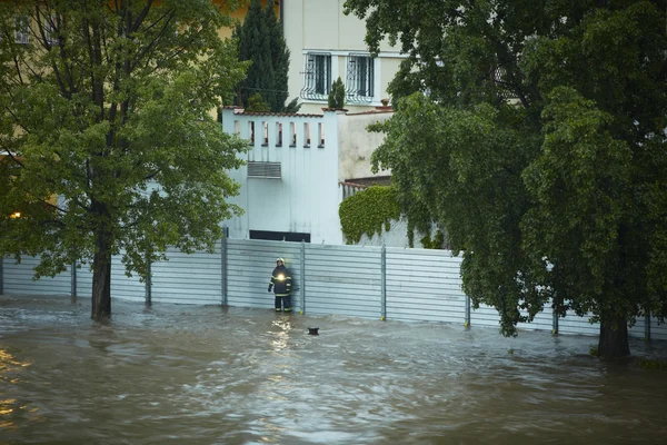 Powódź w Pradze — Zdjęcie stockowe
