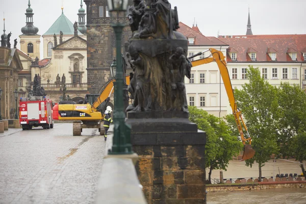 Prag'da sel — Stok fotoğraf