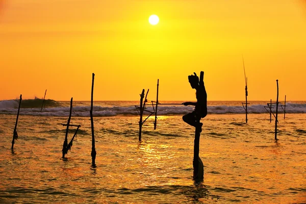 Pesca com palafitas — Fotografia de Stock