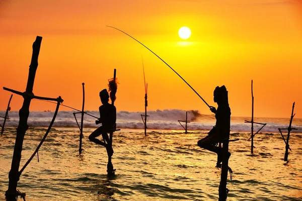 Pesca com palafitas — Fotografia de Stock