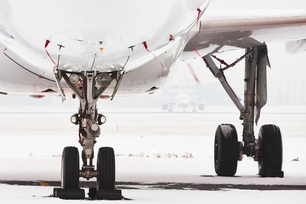 Neve in aeroporto — Foto Stock