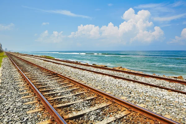 Прибрежная железная дорога — стоковое фото