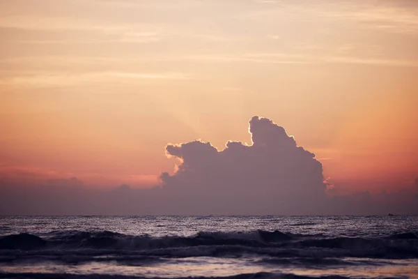 Dramatic Clouds Horizon Indian Ocen Sunrise Colorful Natural Seascape Copy — Stock Photo, Image