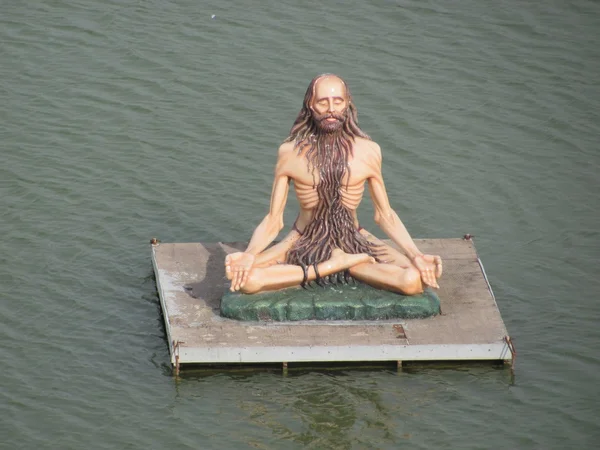 Sculpture, Meditating yogi — Stock Photo, Image