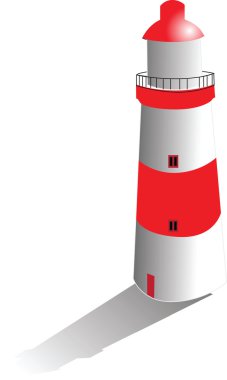 Red lighthouse clipart
