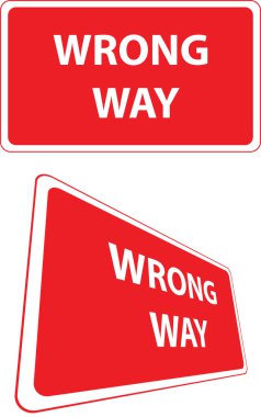 yanlış bir şekilde trafik işaretleri