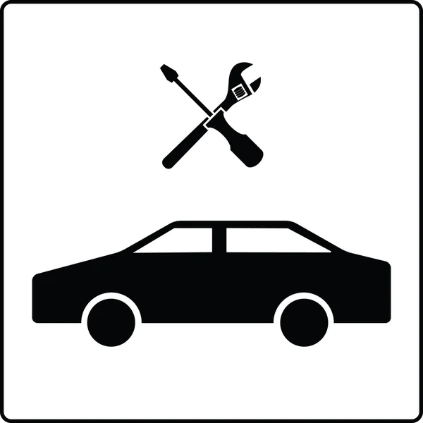 Service de voiture signe — Image vectorielle