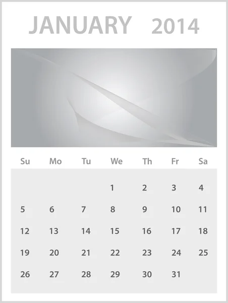 Mês de Janeiro no calendário — Vetor de Stock