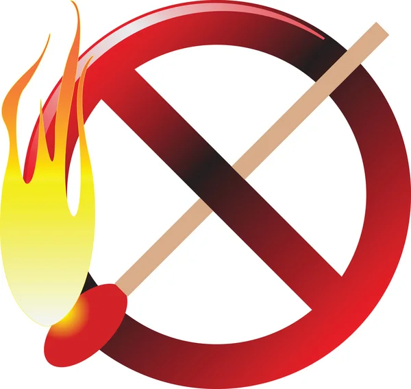 No matches or fire — Stock Vector