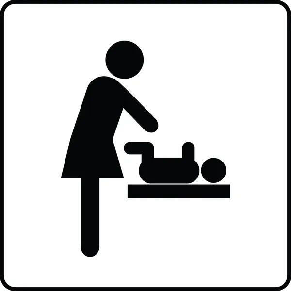 Baby Changing Room Sign — Stock Vector