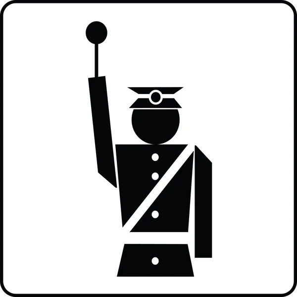 Полицейский знак остановки — стоковый вектор