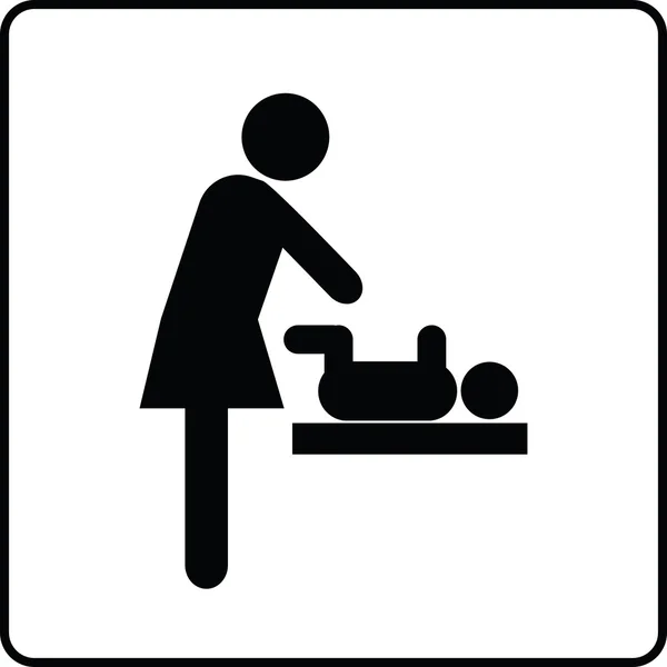 Bebek soyunma odası işareti — Stockvector