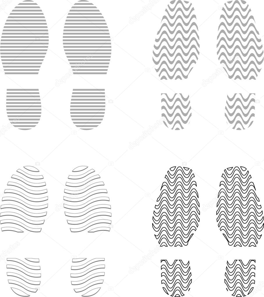 The collection of a imprint soles shoes