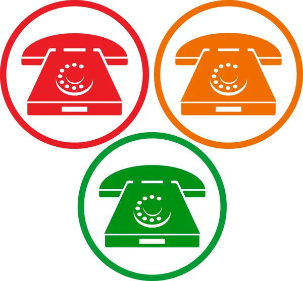 Old phone icons — Stock Vector