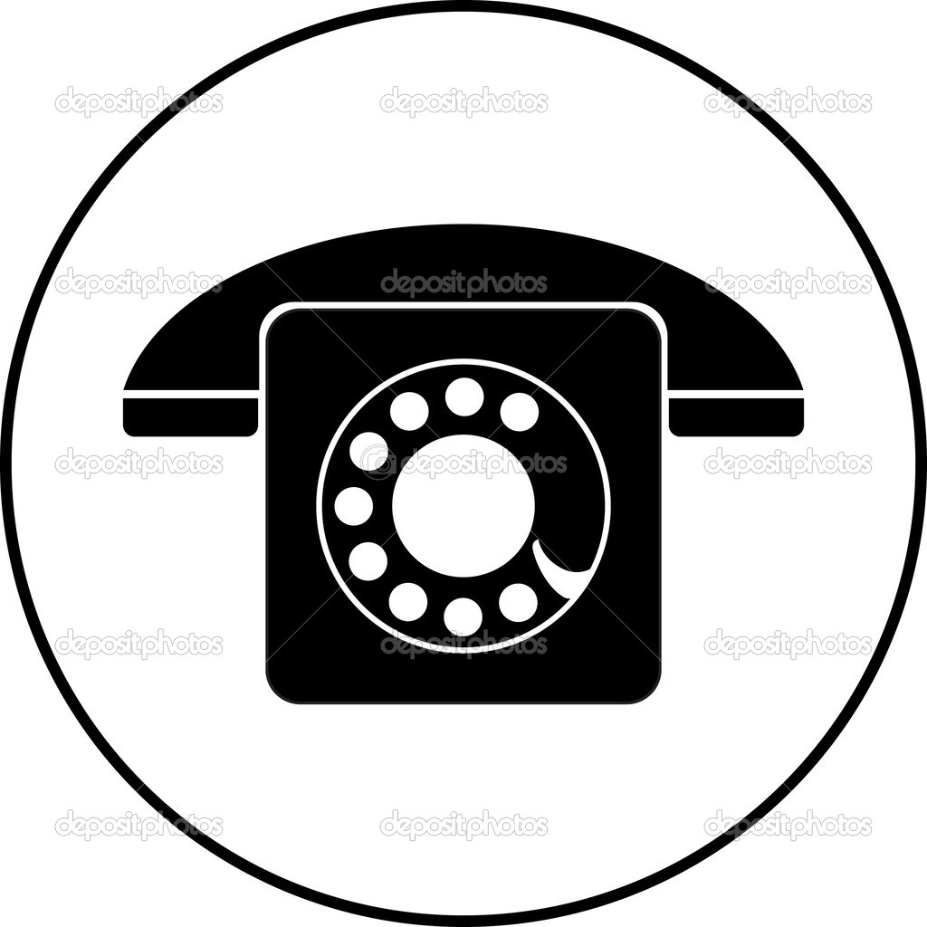 ダイヤル式の電話は 黒のイラスト ストックベクター C Renatas76