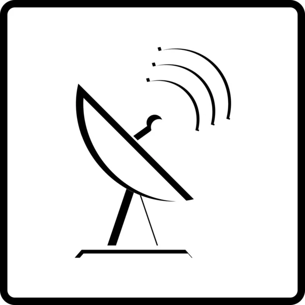Botón icono satélite — Archivo Imágenes Vectoriales
