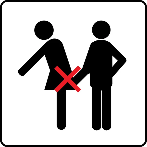 Do not touching ass — Stock Vector