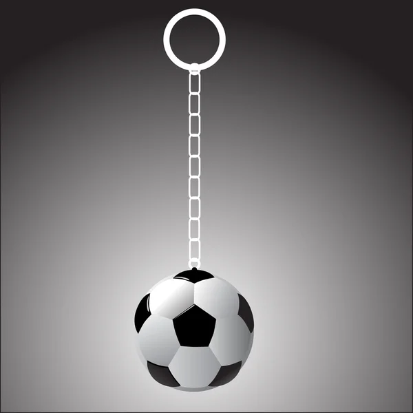 Soccer ball on a fob — Stock Vector
