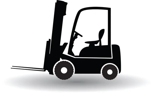 Forklift kamyon siluet — Stok Vektör