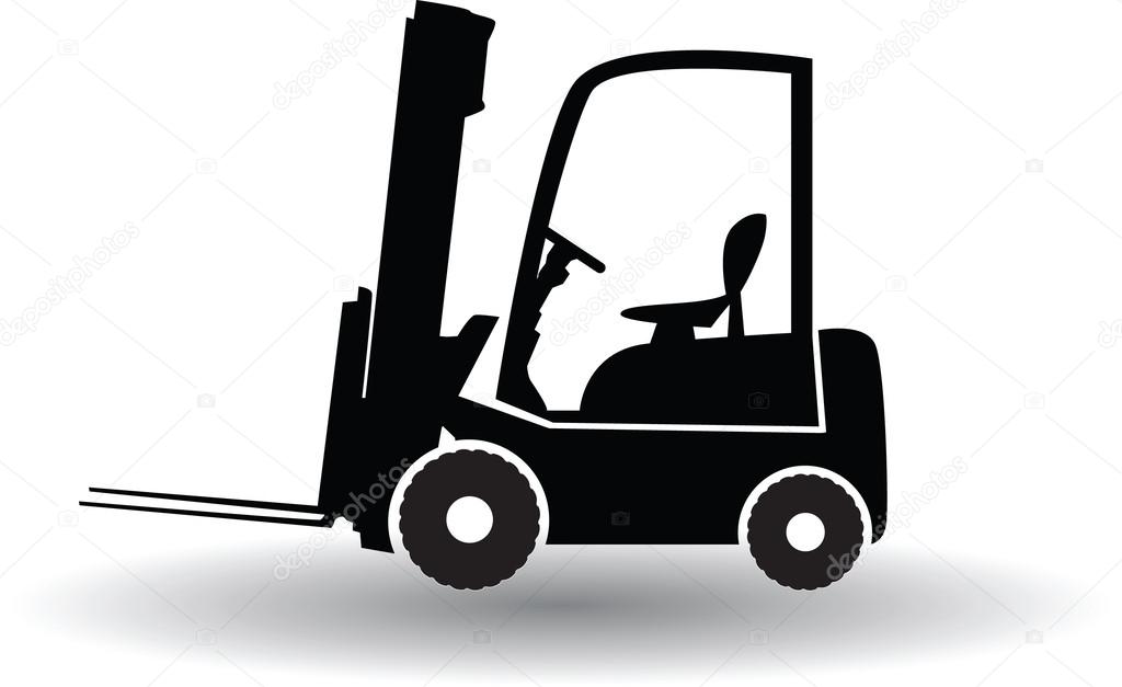 Forklift truck silhouette