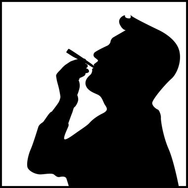 Marihuana ya da tütün füme adam
