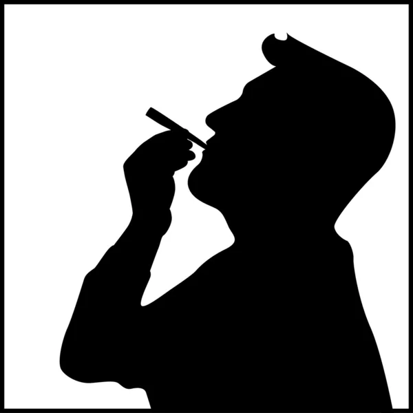 Marihuana ya da tütün füme adam