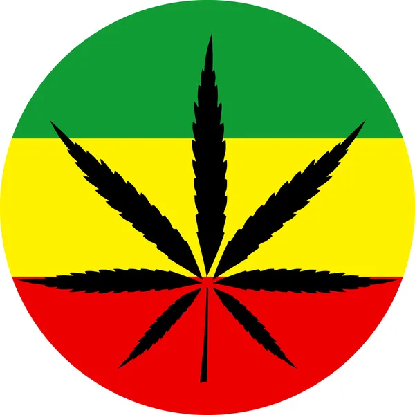 Rasta couleurs marijuana — Image vectorielle