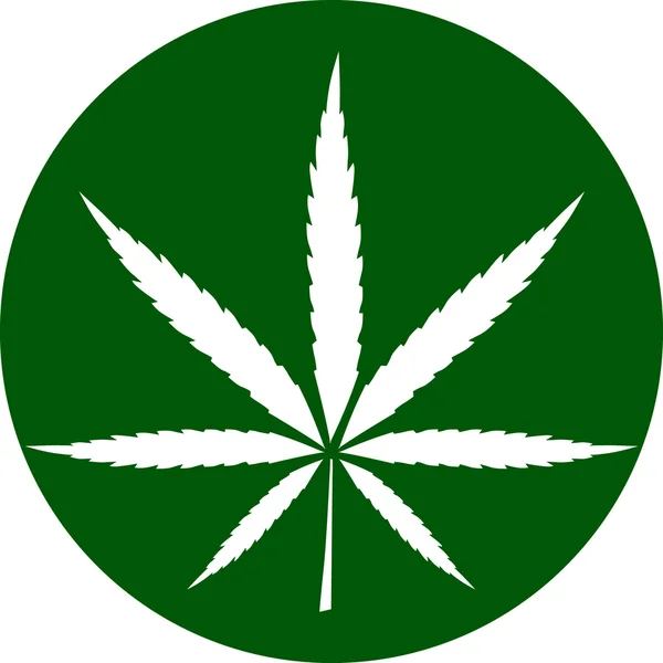 Cannabis leaf pictogram Rechtenvrije Stockillustraties
