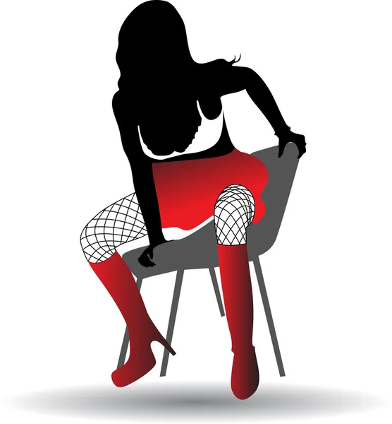 Striptease girl — Stock Vector