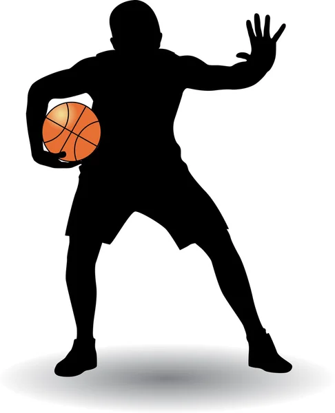 Basketbalspeler Rechtenvrije Stockvectors