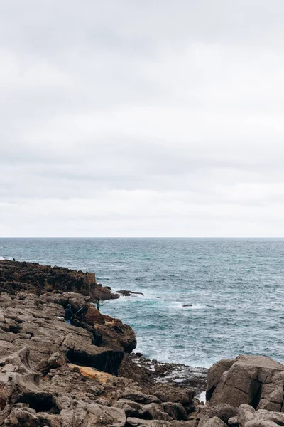 Wellen Krachen Gegen Die Küste Strand Blick Über Die Atlantikküste — Stockfoto