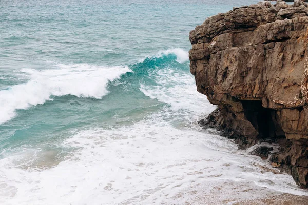 Golven Crashen Tegen Kustlijn Beach View Atlantische Oceaan Kust Cabo — Stockfoto