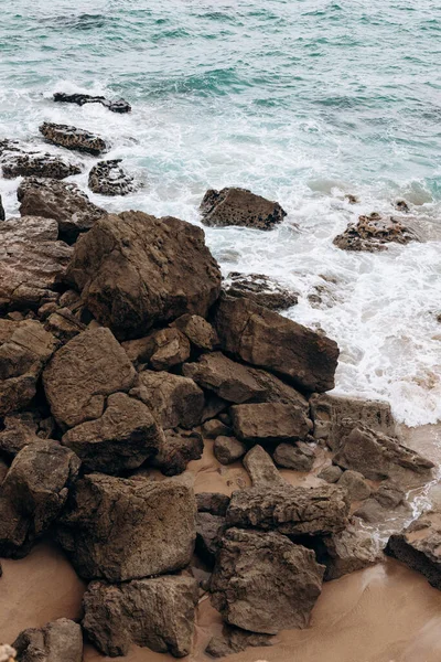 Die Natur Meereswellen Der Felsschlucht Portugal — Stockfoto
