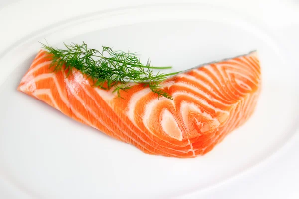 Slice of Raw Salmon — Stock Photo, Image