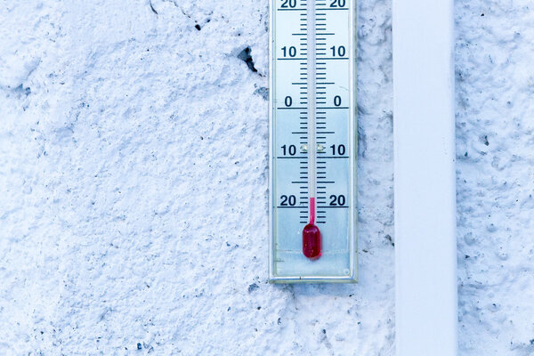 Thermometer Showing Minus 20 Celcius