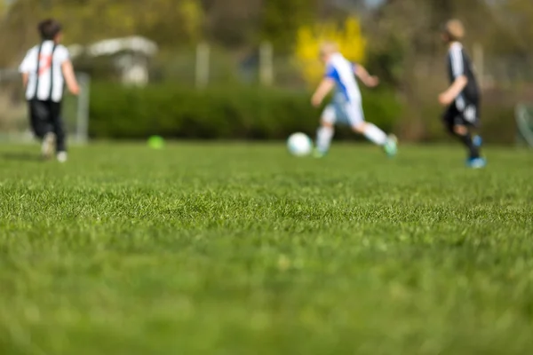 Giocatori di calcio offuscati — Foto Stock