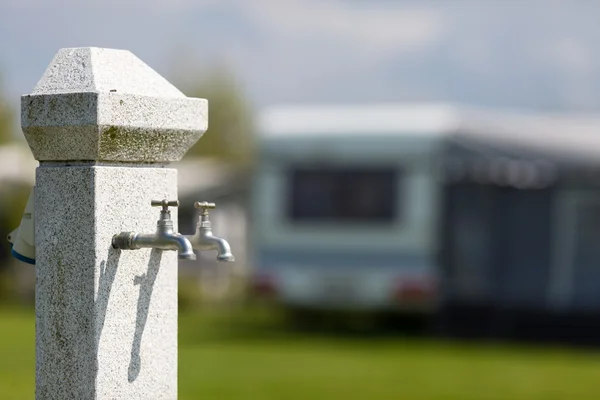 Water supply at camping site — Stock Photo, Image