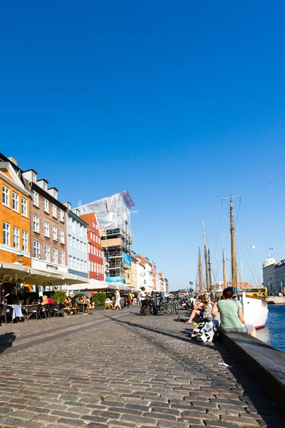 Nyhavn distrito em copenhagen — Fotografia de Stock