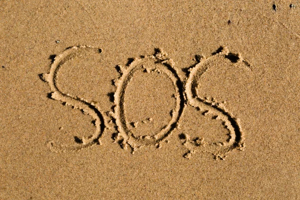 Sos dans le sable — Photo