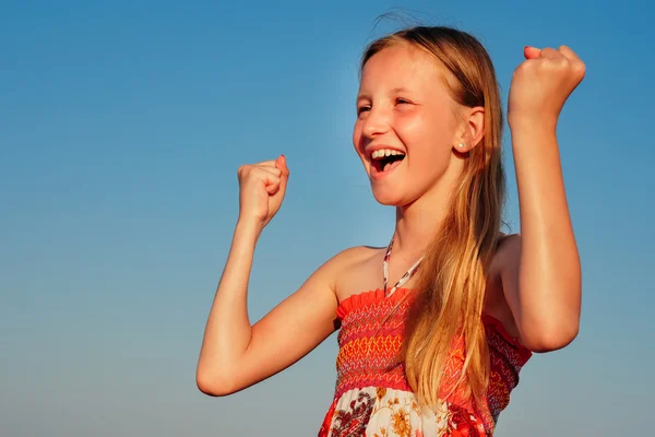 Excited girl — Stock Photo, Image