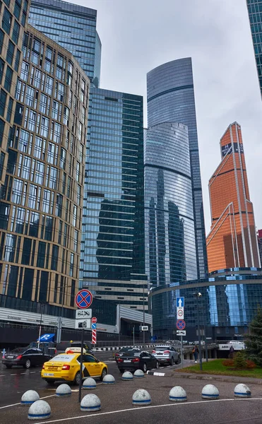 View Skyscrapers Moscow City Business Center Cityscape Moscow Russia April — Stock Photo, Image