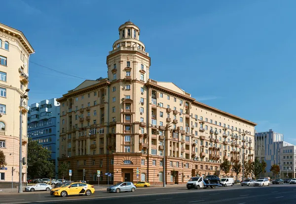 Plaza Malaya Sukharevskaya Vista Edificio Residencial Varios Pisos Construido 1951 —  Fotos de Stock