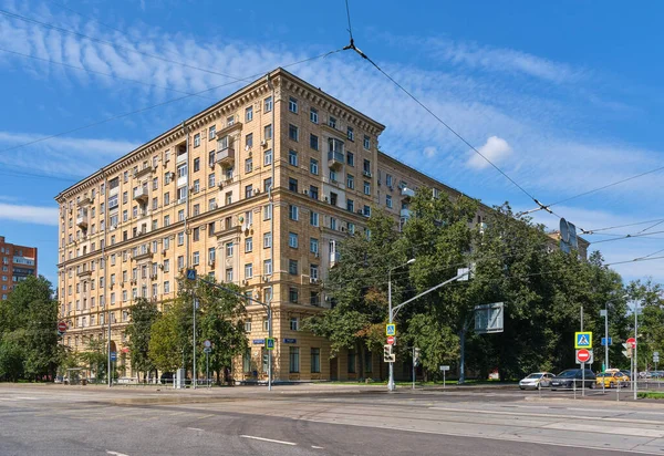 Edifício Apartamentos Era Soviética Construído 1957 Shcherbakovskaya Street Moscou Rússia — Fotografia de Stock