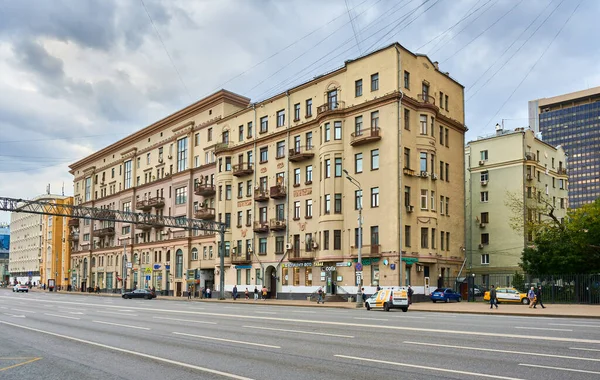 Régi Lakóépület Épült 1913 Ban Prospekt Mira Utcán Mérföldkő Moszkva — Stock Fotó