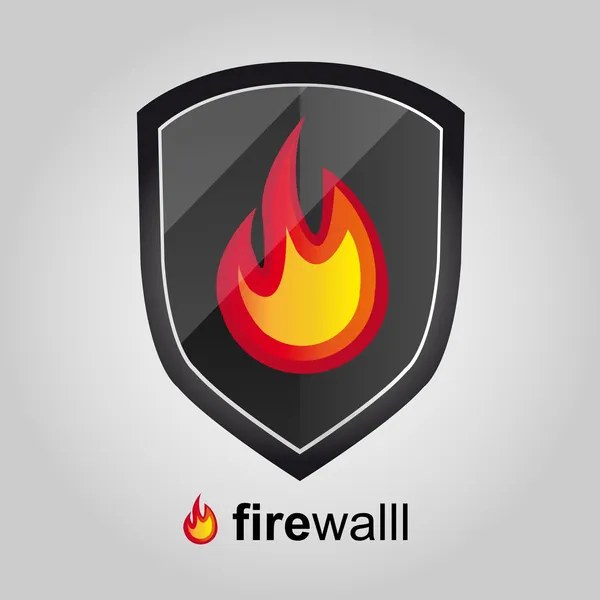 Firewall shield — Stock Vector